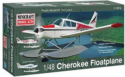 Minicraft Models Piper Cherokee Float Plane Airplane Model Kit (1/48 Scale)