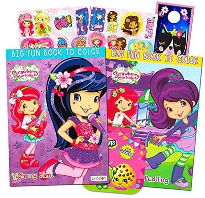 Strawberry Shortcake Coloring Book Super Set -2 Jumbo Coloring Books With Over 100 Stickers