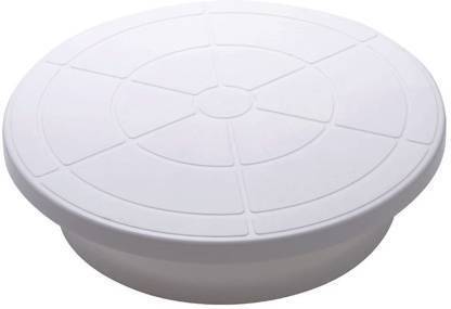 ThaNextStore  Cake Decorating Turntable Stand, Cake Turning Table, Cake Table | 360° Rotating, 28 cm, Plastic, Turn Table (White) Plastic Cake Server