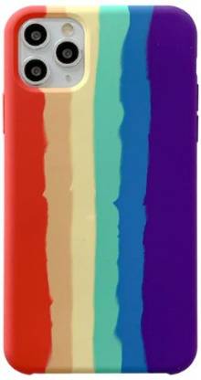 Midkart Back Cover for iPhone 11 Pro Max 6.5 Rainbow Liquid Silicone Case Soft Microfiber Lining 360 Protection