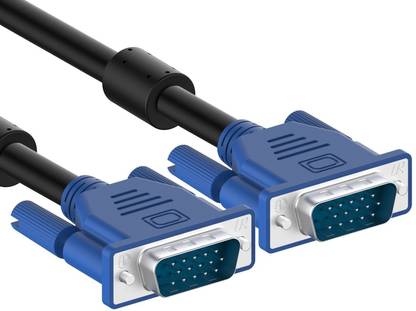 ABG tech VGA Cable 1.5 m 1.5 mtr VGA to VGA Cable With 15 Pin Male to Male Connector for Computer,Laptop,Projector etc