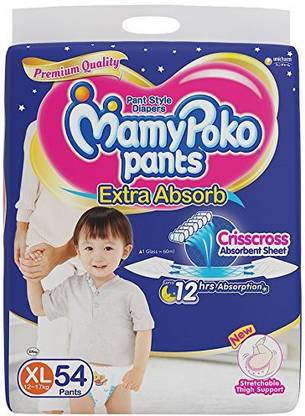 MamyPoko Pants Extra Absorb Diaper, X-Large (Pack of 54) - XL