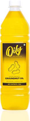 oily Cold Pressed Groundnut Oil / Peanut Oil Groundnut Oil PET Bottle