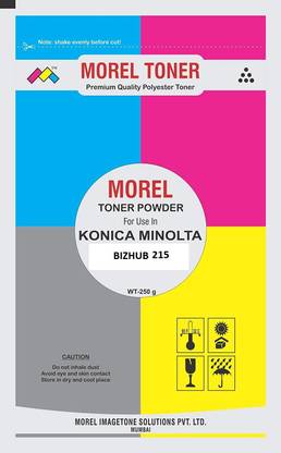 MOREL COMPATIBLE TONER POWDER 250GM 1 PKT FOR USE IN KONIKA MINOLTA BIZHUB 215 COPIER AND PRINTER REFILLING BLACK TONER CARTRIDGE Black Ink Toner
