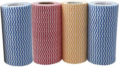 RELIUSMART PREMIUM QUALITY NON WOVEN MULTIPURPOSE KITCHEN TOWEL 100 PULL (4 ROLL)