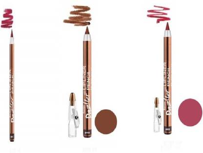 Eyetex DAZLLER LIP LINER PENCIL2 01,02,10 pack of 3