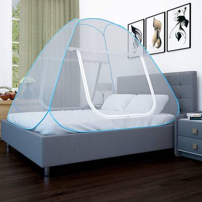 EVETIS Polyester Adults Washable Double Bed (Portable) Mosquito Net Tent also Suitable FOR KING size Bed Mosquito Net