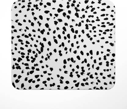 LASTWAVE Black Patches on White Mouse Pad for Computer, PC, Laptop, Gaming Non Slip Base Mousepad