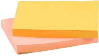 Oddy Pastel Colour Sticky Notes (Pack of 2, 160 Sticky Notes) 80 Sheets Orange & Pink Sticky Notes, Pastel Colour (Pack of 2, 3"X3"), 1 Colors