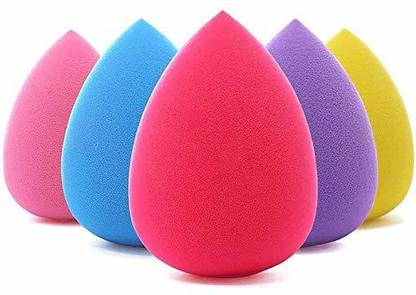 Red Square Makeup Sponge Set Blender Beauty Foundation Blending Sponge, Flawless for Liquid, Cream, and Powder, Multi-colored Makeup Sponges