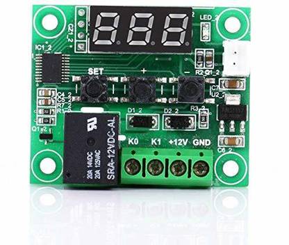 SANJAY ART W1209 Digital LED DC 12V + NTC Sensor heat cool temp thermostat temperature switch Module On/Off Controller electronic Board DIY PACK OF (5) Temperature Sensor and Controller Electronic Hobby Kit
