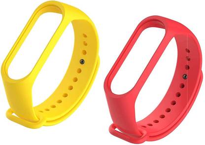 PORTLIX Sports Soft Silicone Durable TPU Wristband Lightweight Strap For (Watch Not Included) Smart Band Strap-2PCS Combo Smart Band Strap