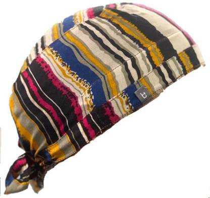 febris Scrub Cap Multi Colour Line Pattern Surgical Head Cap