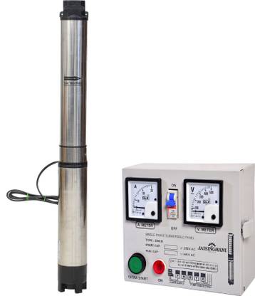 Jaisinghani Submersible Water Pump 2 HP 30 Stage (300 Feet Head) with MCB Control Panel Submersible Water Pump