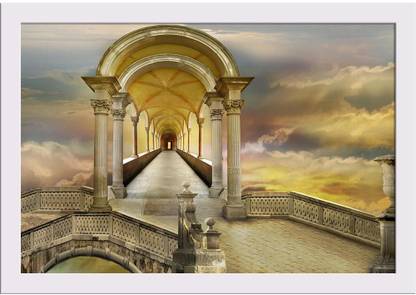 Inspiration From Italian Heavens D1 Paper Poster White Frame | Top Acrylic Glass 19inch x 13inch (48.3cms x 33cms) Paper Print
