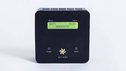 Airveda PM2.5, PM10 Accuracy Smart Air Quality Monitor With Laser Sensor, Wi-Fi & App-Enabled Air Quality Meter