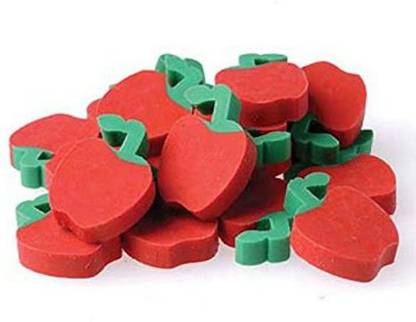 U.S. Toy Miniature 3/4" Apple Erasers, 3 & Up (1-Pack of 144)