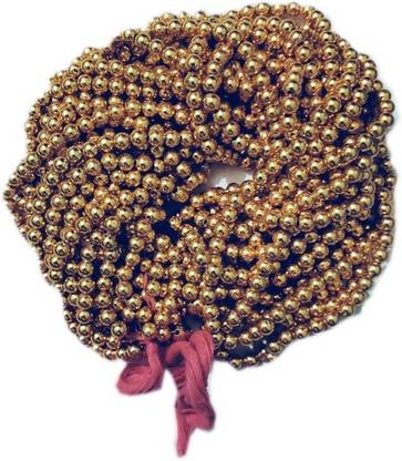 RUHAILA 6 MM GOLDEN COLOR 600 PLASTIC BEADS FOR JWELLERY AND ART AND DRESS AND CRAFT