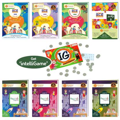 3H Learning's UKG (KG 2- 4-6 Yrs) All-in-One 8 books bundle 736 Pages Early Learning ACE Worksheets & Fun@home Writing Practice for English, Tamil, Mathematics, General Knowledge for Kindergarten Kids