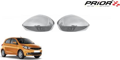 Prior Chrome Side Mirror Cover for Tata Tiago 2016-2020 Model (set of 2 pcs.) (T-1) Silver Plated Car Mirror Cover