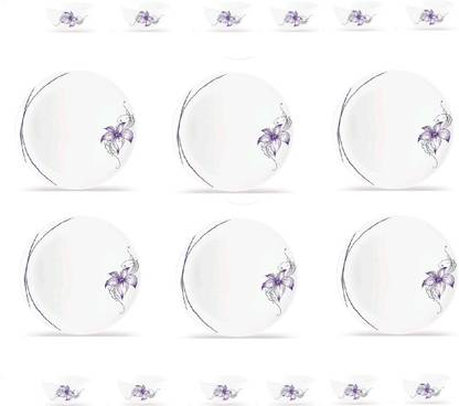 cello Pack of 18 Opalware Royale Buffet Set Dinner Set