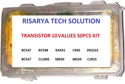RISARYA KIT OF MIX 10 VALUES 50PCS ASSORTED TRANSISTOR Electronic Components Electronic Hobby Kit