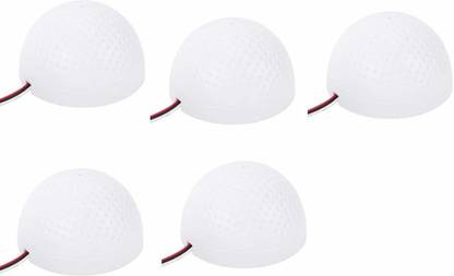LipiWorld CCTV Pickup Audio Surveillance Microphone MIC Audio Monitoring Security System for CCTV Systems Round Shape (Pack of 5) Camera Microphone