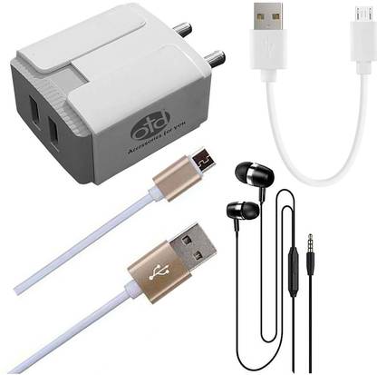 OTD Wall Charger Accessory Combo for HTC Desire 728 Dual SIM, HTC Desire 728G Dual Sim, HTC Desire 816, HTC Desire 816G 2015