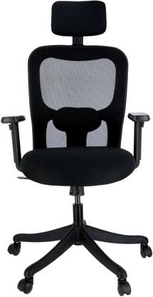 NEVER ENDING High Back office chair with Back Support Tilt Lock Height & Arm adjustable for Home & office use Mesh Office Adjustable Arm Chair