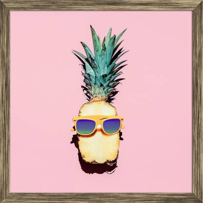 Artzfolio ArtzFolio Minimalism Fashion Concept D3 Canvas Painting Antique Golden Synthetic Frame 16inch x 16inch (40.6cms x 40.6cms) Digital Reprint 16 inch x 16 inch Painting