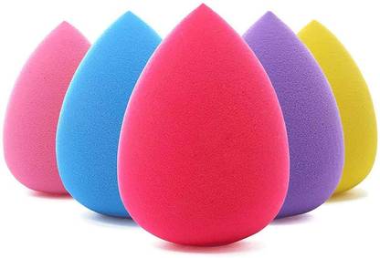 AVTY 5 Pcs Makeup Sponge Set Blender Beauty Foundation Blending Sponge, Flawless for Liquid, Cream, and Powder, Multi-colored Makeup Sponges
