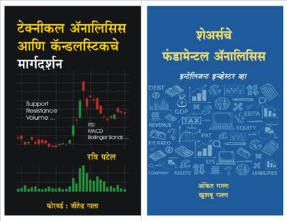 कॉम्बो - फंडामेंटल एनालिसिस मराठी + टेक्निकल एनालिसिस मराठी बुक्स
