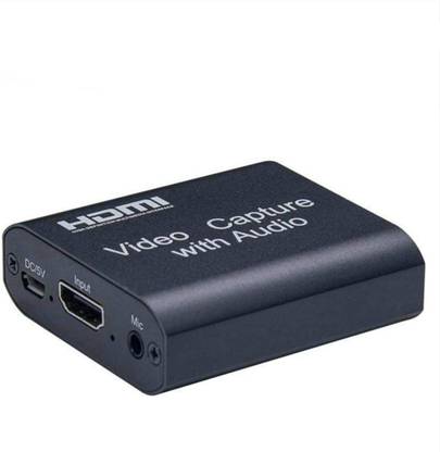 microware Video Capture Card with Audio,4K Live Streaming HDMI Video Game Capture Grabber Recording Device with Mic Input and Stereo Audio Output for Full HD 1080P 60FPS Acquisition, Live Broadcasting Media Streaming Device