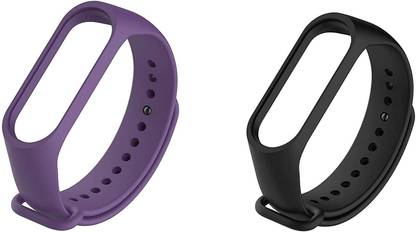 PORTLIX Sports Soft Silicone Durable TPU Wristband Lightweight Strap For (Watch Not Included) Smart Band Strap-2PCS Combo Smart Band Strap