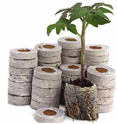 Coirgarden Netted Coco Coins - Hydroponics Seed Germination kit - Coir Netted Coins - Pro Tray Systems - Pack of 100 Soil