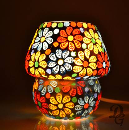 Decent Glass Multi Color Beautiful Mosaic Table Lamp For Bed Side Handicrafted Glass Lamp 13CM Table Lamp