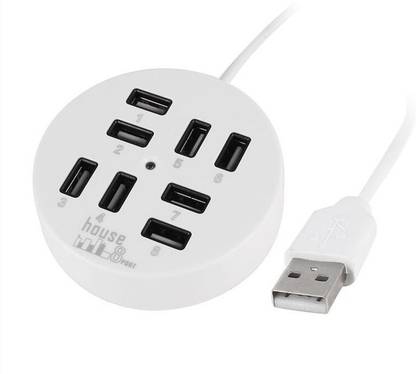 Fedus High Speed Circular 8 Port USB HUB Portable Round Hub Second Generation Controller USB Hub (White) High Speed Circular 8 Port USB HUB Portable Round Hub Second Generation Controller USB Hub (White) USB Hub
