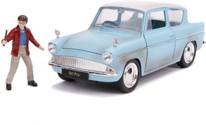 Jada Toys "Hollywood Rides Die cast 1:24 Harry Potter 1967 Ford Anglia With Figure for Kids, Age 6 years and above "
