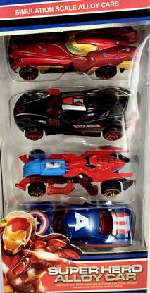 Richuzers Simulation Scale Avenger Super Hero Alloy Metal Die Cast Car Set of 4