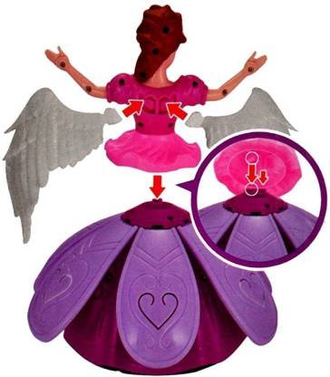 SALEOFF Musical Angel Princess Toy Doll 360° Rotation Feature & 3D LED Lights-793