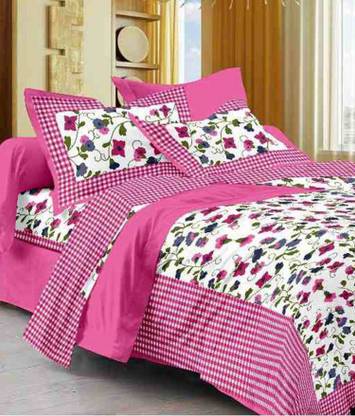 Gangaur Fashion 250 TC Cotton Double Printed Flat Bedsheet