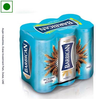 Barbican Malt Flavoured Non-Alcoholic Beer with Authentic Taste of Malt (250ml) - Pack of 6 Can