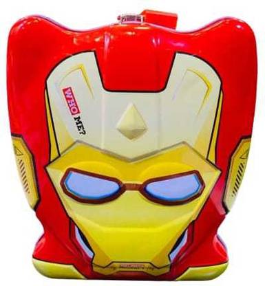 azotiquee Red Color Animated Metal Body Piggy Bank, Saving Money Box for Kids with Lock and Key. Coin Bank