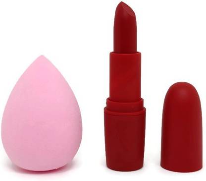 SKYBOAT MIND BLOWING RED COLOUR LIPSTICK AND PUFF (BLANDER)