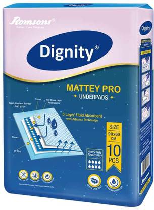 Romsons Dignity Mattey Pro Underpads 60X90cm - L (20 Pieces) Adult Diapers - L
