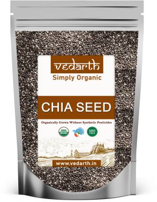 Vedarth Organic Chia Seeds (RAW ) for Weight Loss with Calcium , Iron , Vitamin , Protein , Folic acid and Dietary Fibre Chia Seeds