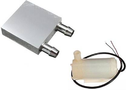 Stookin 9V DC Submersible Pump Motor with Aluminum Water Cooling Block 40x40x12mm Liquid Cooler Waterblock Radiator for GPU CPU Cooling Educational Electronic Educational Electronic Hobby Kit