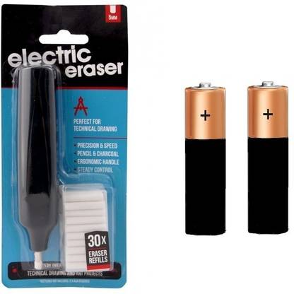 Definite Cordless Electric Eraser with 30 Refills for Precision Drawing & 2 X AAA Battery Cordless Electric Eraser