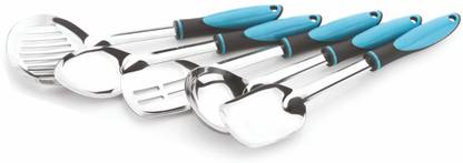 Amazing Chamcha Set stainless steel Plastic Handle Chamcha/Ladle/Skimmer Set Multicolor Kitchen Tool Set Kitchen Tool Set
