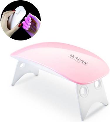 SUNmini UV Nail Polish Dryer Curing Lamp Light Portable for Gel Based Polishes Nail Polish Dryer (UV Power 6 W) Nail Polish Dryer